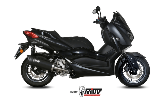 Pièces Quad & Motos - Pièces communes - Silencieux MIVV Mover inox noir/casquette ABS noir Yamaha T-Max 300
