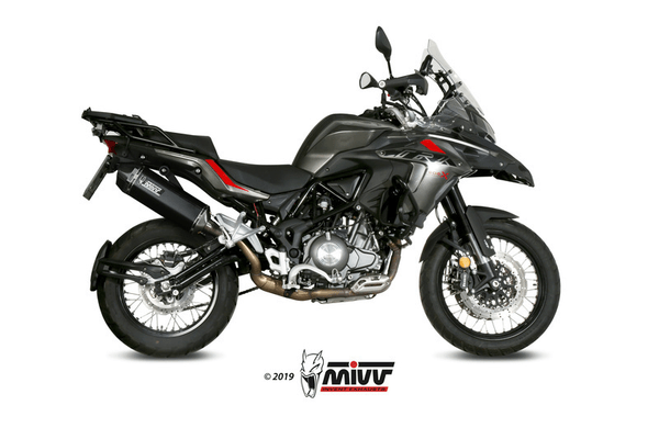 Pièces Quad & Motos - Pièces communes - Silencieux MIVV Speed Edge Steel Black/casquette carbone Benelli TRK 502X