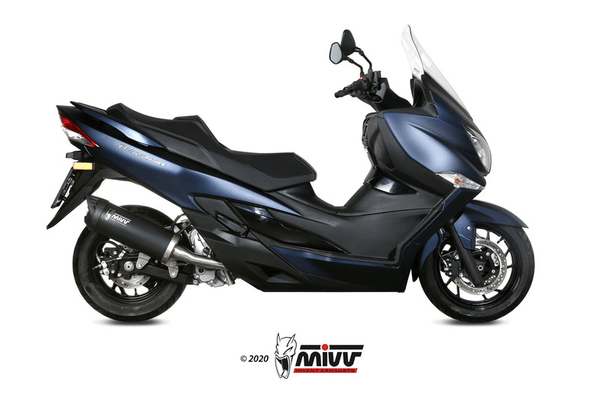Pièces Quad & Motos - Pièces communes - Silencieux MIVV Mover inox noir/casquette ABS noir Suzuki Burgman 400