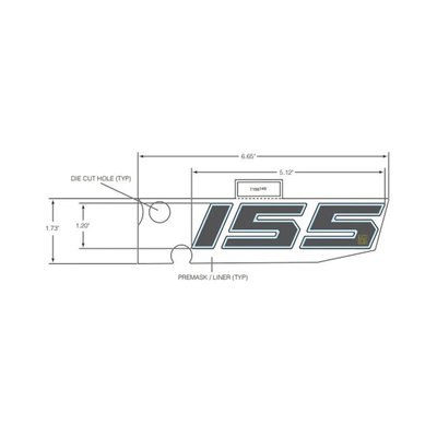 Pièces Quad & Motos - Pièces communes - DECAL-TUNNEL, 155 ,LH Polaris origine