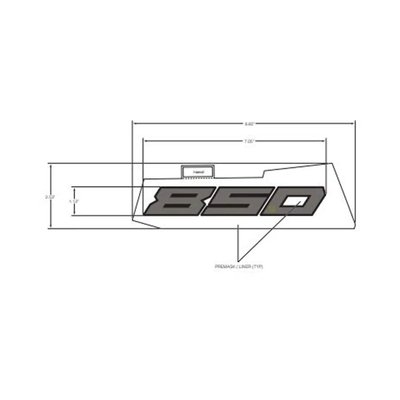 Pièces Quad & Motos - Pièces communes - DECAL-FENDER, 850 ,LH Polaris origine