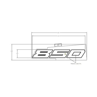 Pièces Quad & Motos - Pièces communes - DECAL-FENDER, 850 ,LH Polaris origine