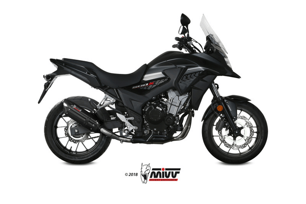 Pièces Quad & Motos - Pièces communes - Silencieux MIVV Suono Steel Black/casquette carbone Honda CB500X