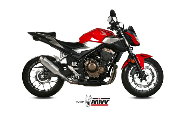 Pièces Quad & Motos - Pièces communes - Silencieux MIVV GP Pro titane/casquette inox Honda CB500F