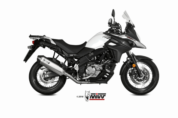 Pièces Quad & Motos - Pièces communes - Silencieux MIVV Speed Edge inox/casquette carbone Suzuki DL650 V-Strom