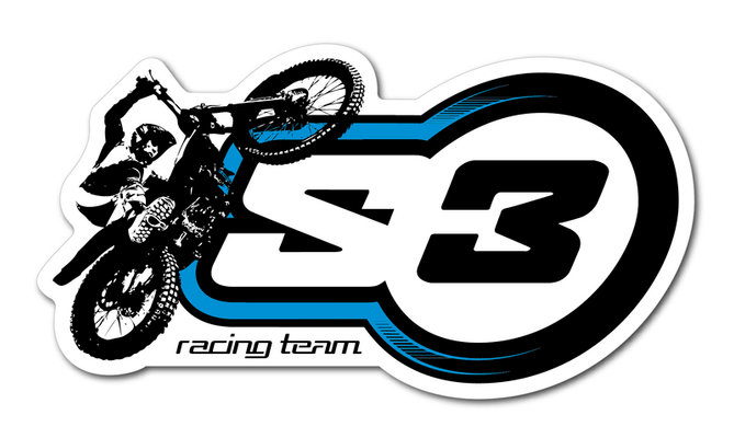 Pièces Quad & Motos - Transport - Garage - Paddock - Autocollant S3 Trial 60x30cm