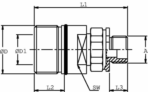 Pièces agricoles - Hydraulique - Coupleur à visser femelle 1/2