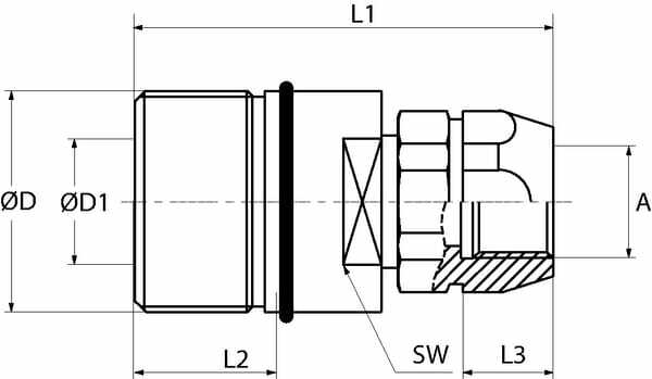 Pièces agricoles - Hydraulique - Coupleur à visser fem M22x150