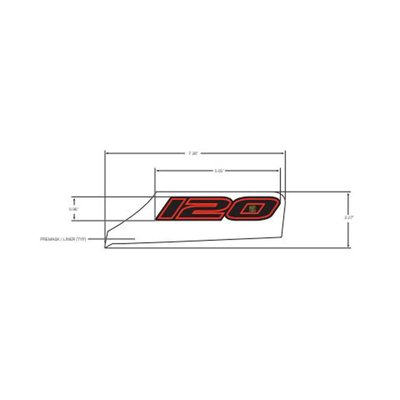 Pièces Quad & Motos - Pièces communes - DECAL-HOOD TOP, 120 ,RH Polaris origine