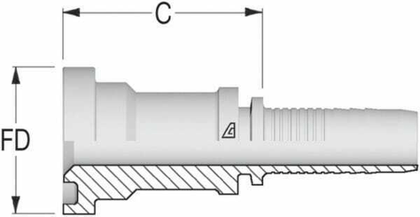 Pièces agricoles - Hydraulique - Embout NS-DN40+bride