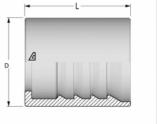 Pièces agricoles - Hydraulique - Jupe à sertir Ø15x22mm DN5 acier / zingué Alfagomma