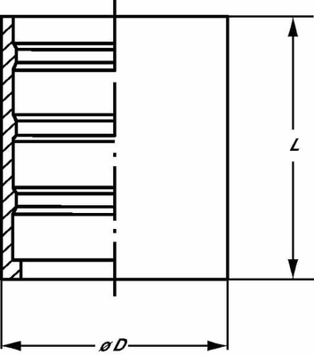 Pièces agricoles - Hydraulique - Jupe à sertir Ø54x60mm DN40 acier / zingué Alfagomma
