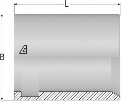 Pièces agricoles - Hydraulique - Jupe à sertir Ø30x36mm DN16 acier / chromé Alfagomma