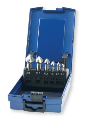 Boulonnerie, quincaillerie - Meubles, rangements - Coffret de 6 fraises coniques 3 dents TOP 335 E (par 1)
