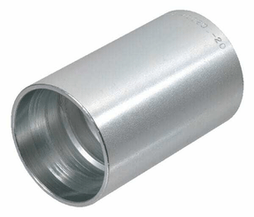 Pièces agricoles - Hydraulique - Jupe à sertir Ø55x88,1mm DN32 acier / galvanisé / blanc passivé Alfagomma