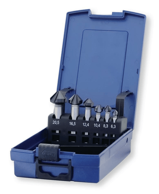 Boulonnerie, quincaillerie - Meubles, rangements - Coffret de 6 fraises conique 3 dents Premium TiAlN (par 1)