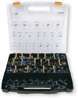 Boulonnerie, quincaillerie - Meubles, rangements - Coffret 200 pièces raccords pneumatiques - 200 pcs (par 1)