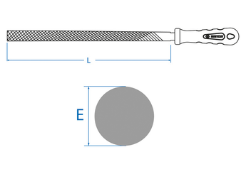 Outils - Outils divers - Lime ronde de 200mm avec manche