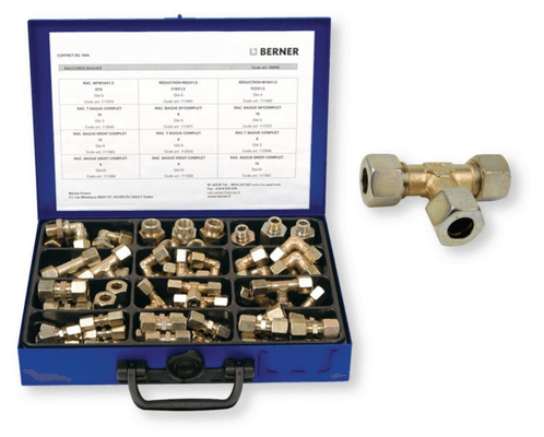 Boulonnerie, quincaillerie - Meubles, rangements - Coffret BS 1050 raccords à bague - 76 pcs (par 1)