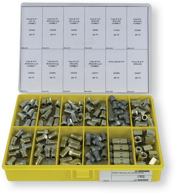 Boulonnerie, quincaillerie - Meubles, rangements - Coffret 120 pièces raccords freins hydraulique (par 1)