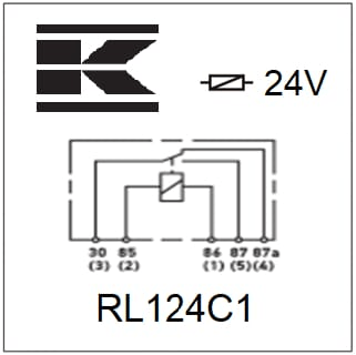 Pièces agricoles - Electricité - Mini relais 24V, inverseur, 30A/40A, sans support