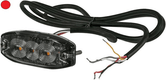 Feu d'avertissement et clignotant LED, rectangulaire, 10/30V, rouge, 82x30x9mm, 3 LED, Kramp