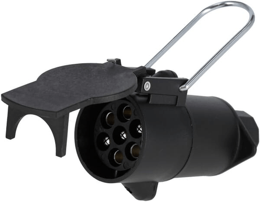 Pièces agricoles - Electricité - Fiche de remorque 7 pôles, plastique, 12V, bornes à vis, protection contre les intempéries