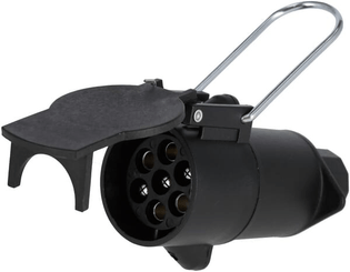 Pièces agricoles - Electricité - Fiche de remorque 7 pôles, plastique, 12V, bornes à vis, protection contre les intempéries
