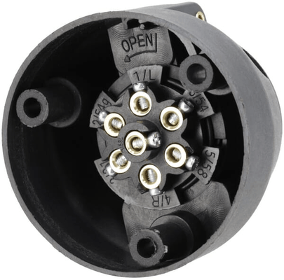 Pièces agricoles - Electricité - Prise de remorque 7 pôles, plastique, 12V, bornes à vis