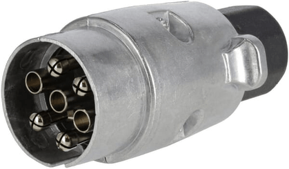 Pièces agricoles - Electricité - Fiche de remorque 7 pôles, aluminium, 12V, bornes à vis (paquet de 10 pièces)