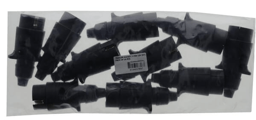 Pièces agricoles - Electricité - Fiche de remorque 7 pôles, plastique, 12V, bornes à vis (paquet de 10 pièces)