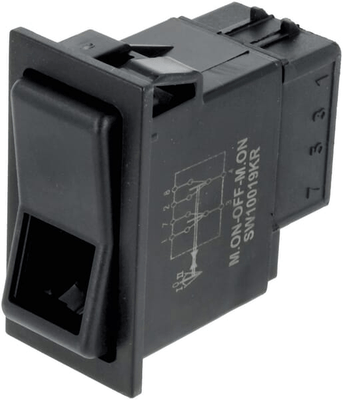Pièces agricoles - Electricité - Interrupteur à bascule, (I)-0-(II), mom-off-mom, 12V ou 24V, 8 broches, éclairage de fonction, avec ampoule
