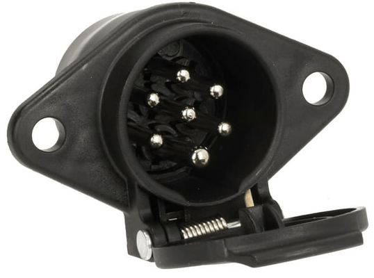 Pièces agricoles - Electricité - Prise de remorque 7 pôles, capuchon plastique, 24V, bornes à vis