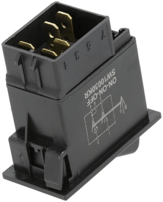 Pièces agricoles - Electricité - Interrupteur à bascule, II+I-0, off-on-on, 12/24V, 7 pôles, éclairage de localisation, avec ampoule