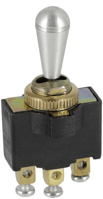 Pièces agricoles - Electricité - Interrupteur à bascule, marche-arrêt-marche, 12-24VDC, 10A, 125-250VAC, 2A, 3 broches, bornes à vis, écrou métallique, capuchon