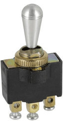 Pièces agricoles - Electricité - Interrupteur à bascule, marche-arrêt-marche, 12-24VDC, 10A, 125-250VAC, 2A, 3 broches, bornes à vis, écrou métallique, capuchon