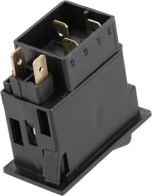 Pièces agricoles - Electricité - Interrupteur à bascule, II+I-0, off-on-on, 12/24V, 5 pôles, éclairage de fonction, avec ampoule