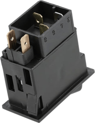 Pièces agricoles - Electricité - Interrupteur à bascule, II+I-0, off-on-on, 12/24V, 5 pôles, éclairage de fonction, avec ampoule
