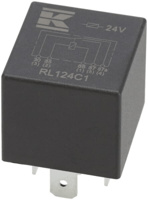 Pièces agricoles - Electricité - Mini relais 24V, inverseur, 30A/40A, sans support