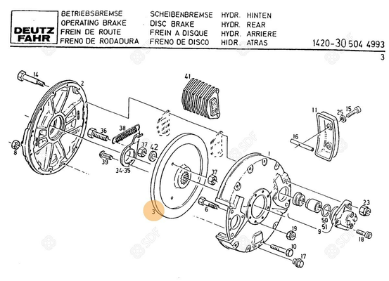 Pièces agricoles - Freinage - DISQUE Deutz-Fahr origine