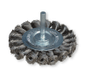 Brosse rotative fils inox torsadés Ø 75mm tige de 6mm, vitesse rotation 20000 trs/min. (par 1)