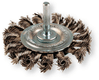 Brosse rotative fils acier torsadés Ø 75mm tige de 6mm, vitesse rotation 25000 trs/min. (par 1)