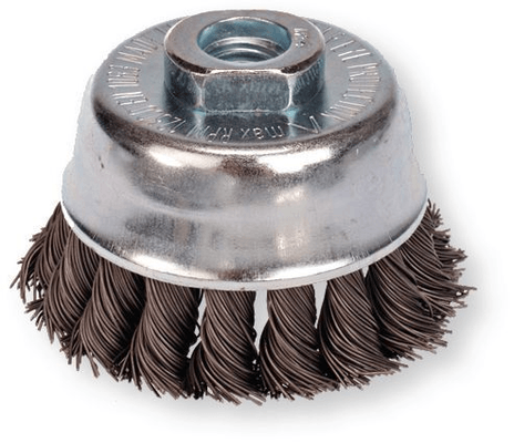 Outils - Outils divers - Brosse rotative type coupe fils acier 1 rang diamètre 65 mm pour meuleuse avec filetage 14x200, vitesse rotation 12500 trs/min.