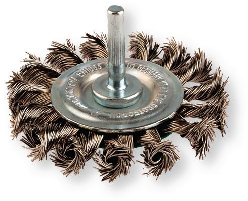 Outils - Outils divers - Brosse rotative fils acier torsadés Ø 75mm tige de 6mm, vitesse rotation 25000 trs/min. (par 1)