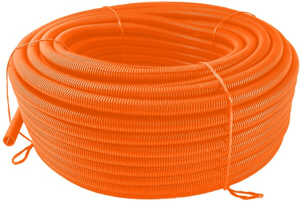 Pièces agricoles - Electricité - Tube de protection 6mm 100m flexible ondulé, ouvert, orange
