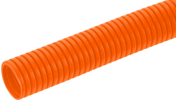 Pièces agricoles - Electricité - Tube de protection 25mm 25m flexible ondulé, fermé, orange