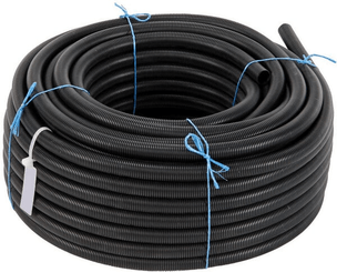 Pièces agricoles - Electricité - Tube de protection 16mm 50m flexible ondulé, fermé, noir