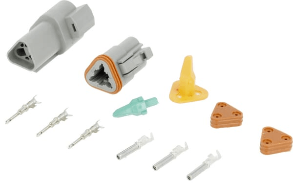 Pièces agricoles - Electricité - Jeu de connecteurs DT 3 fiches mâle + femelle