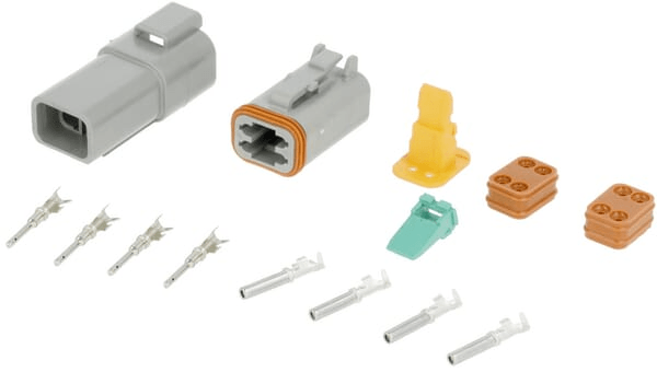 Pièces agricoles - Electricité - Jeu de connecteurs DT 4 fiches mâle + femelle