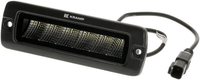 Lampe de travail indirecte LED, 30W, 2880lm, rectangulaire, 12/24V, blanc, 157x49,7x60mm prise Deutsch, faisceau étroit, 6LED